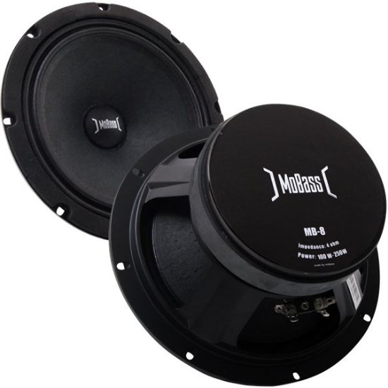 MOBASS MB-8 8 4 OHM 100 WATT - 250 WATT 20 CM MIDRANGE OTO HOPARLÖR (2Lİ TAKIM) resmi