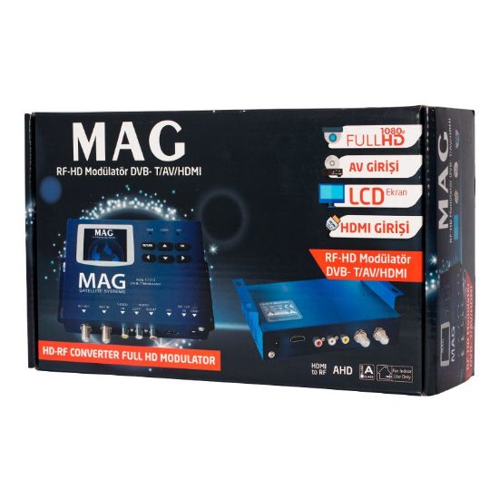 MAG MG-17313 LCD EKRANLI HD-RF CONVERTER FULL HD DVB-T ENCODER MODULATOR (DVB-T/AV/HDMI) resmi