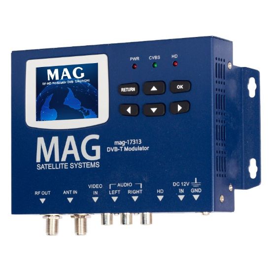 MAG MG-17313 LCD EKRANLI HD-RF CONVERTER FULL HD DVB-T ENCODER MODULATOR (DVB-T/AV/HDMI) resmi