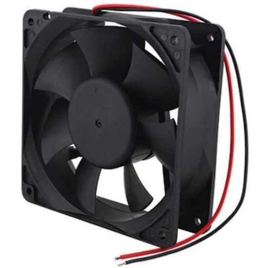 POWERMASTER 12038HS 120X120X38 MM 12X12 CM 12 VOLT - 0.25 AMPER 2 KABLOLU SOKETLİ PLASTİK KASA FAN resmi