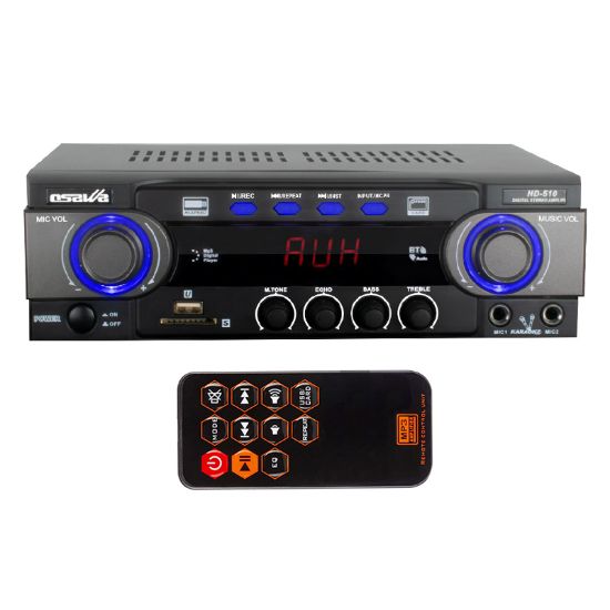 OSAWA HD-510 2X50 WATT 220V/12V GİRİŞ USB-SD -BT-UK TRAFOSUZ 2 MİK GİRİŞLİ STEREO ANFİ resmi