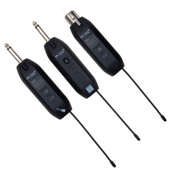 MAGICVOICE MV-19594 UHF GİTAR TİP KABLOSUZ MİKROFON ÜÇLÜ SET (MİKROFON XLRLİ) resmi