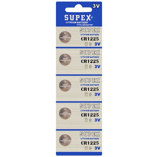 SUPEX CR1225 3 VOLT LİTYUM PİL (5Lİ PAKET FİYATI) resmi