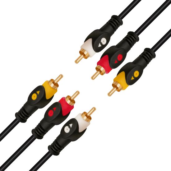 POWERMASTER 3 RCA + 3 RCA 1.5 METRE POŞETLİ GOLD 1. KALİTE KABLO resmi