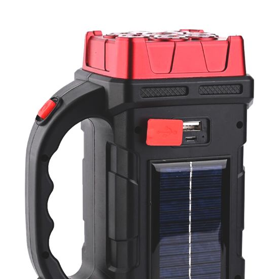 POWERMASTER HB-1678 SOLARLI USB ÇIKIŞLI ŞARJ EDİLEBİLİR 38 WATT KAMP FENERİ resmi