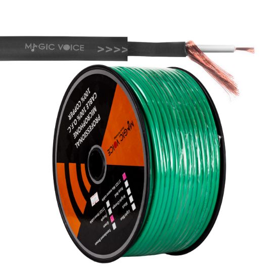 MAGICVOICE MİKROFON KABLOSU MONO 1.KALİTE 100 METRE YEŞİL resmi