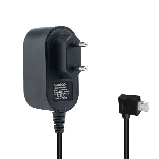 WEKO 5 VOLT - 2 AMPER MICRO USB UÇ YERLİ ÜRETİM TABLET ADAPTÖRÜ resmi