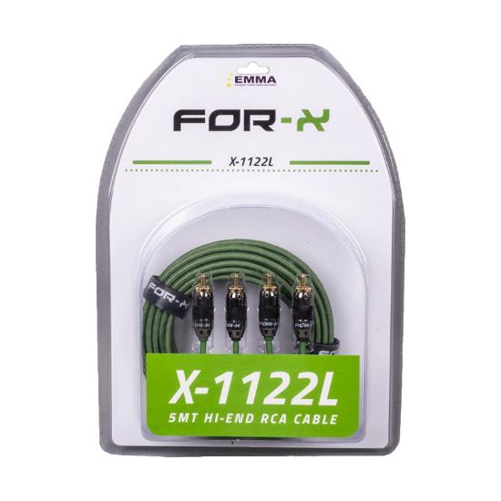 FORX X-1122L 2 RCA + 2 RCA BAKIR 5 METRE KABLO resmi