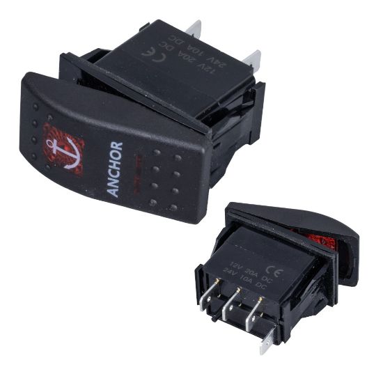 ÇAPA IRGATI IŞIKSIZ 3P ON-OFF-ON 12-24V YAYLI MARIN SWITCH (IC-134M-S11) resmi