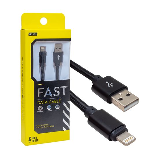 POWERMASTER METAL ÖRGÜLÜ LIGHTNING USB DATA VE ŞARJ KABLOSU resmi