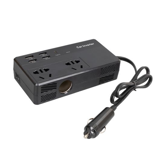 POWERMASTER CZ02/12V-24V 12-24 VOLT 200 WATT 4 USB + TYPE-C GİRİŞLİ ARAÇ POWER INVERTER resmi