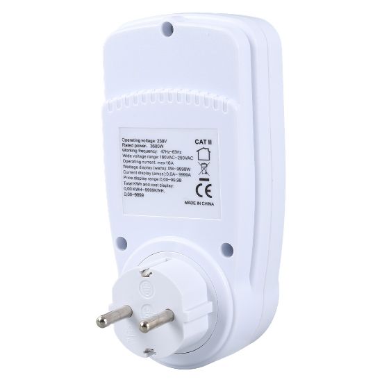 GESİ PM-1453 DİJİTAL WATTMETRE ENERJİ SARFİYAT ÖLÇER TÜKETİM ÖLÇER 220 VOLT 16 AMPER 3680 WATT PRİZ resmi