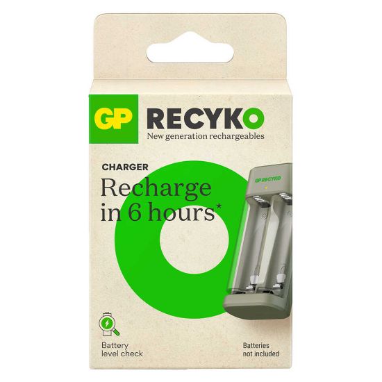 GP RECYKO E221 USB 2LÜ AA - AAA PİL ŞARJ CİHAZI PİLSİZ (GPACSE221004 GPE221R21-2GTLB1) resmi