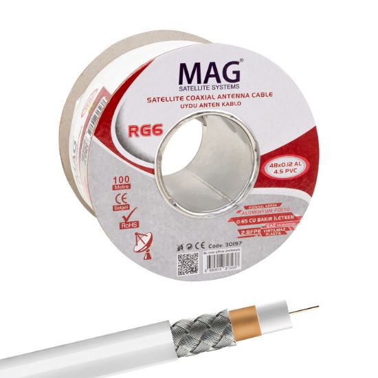 MAG RG59 FA MİNİ 48 TEL ANTEN KABLOSU (100 METRE) resmi