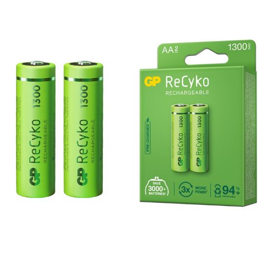 GP RECYKO 1300 MAH R6 AA ŞARJLI 2Lİ KALEM PİL GP130AAHCE-2EB2 (GPRHC132E000) resmi