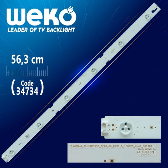 SAMSUNG_2015ARC550_3228_06_REV1.0_150720_LM41-00178A 6 LEDLİ 56.3 CM - (WK-30) ÇIKMA ORJ resmi