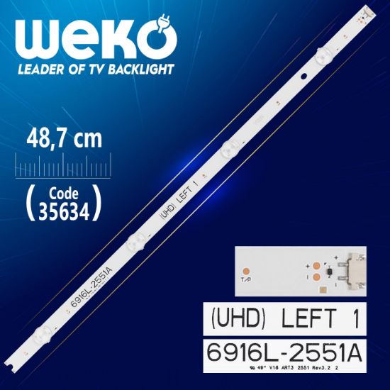 49 V16 ART3 2551 REV3.2 2 - (UHD) LEFT 1 - 48.7 CM 4 LEDLİ - (WK-281) resmi