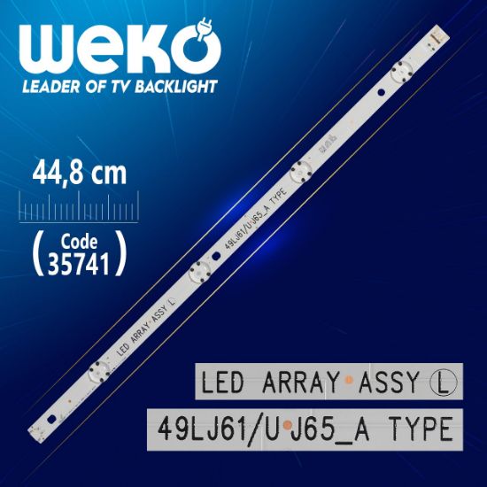LG INNOTEK 17Y 49INCH_A-TYPE LED_ARRAY_S_REV0.0_160718 - 44.8 CM 4 LEDLİ - (WK-1211) resmi