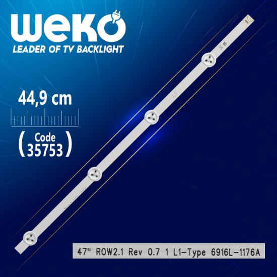 47 ROW2.1 REV 0.7 1 L1-TYPE 6916L-1176A/6916L-1361A - 44.9 CM 4 LEDLİ - (WK-1222) resmi