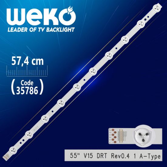 55 V15 DRT REV0.4 1 A-TYPE - 57.4 CM 10 LEDLİ - (WK-1253) resmi