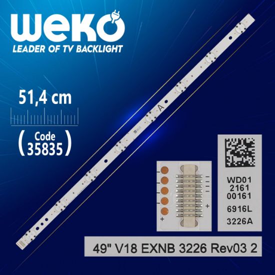 49 V18 EXNB 3226 REV03 2 -A- 51.4 CM 8 LEDLİ - (WK-1297) resmi