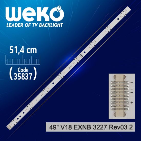 49 V18 EXNB 3227 REV03 2 -A- 51.4 CM 8 LEDLİ - (WK-1299) resmi