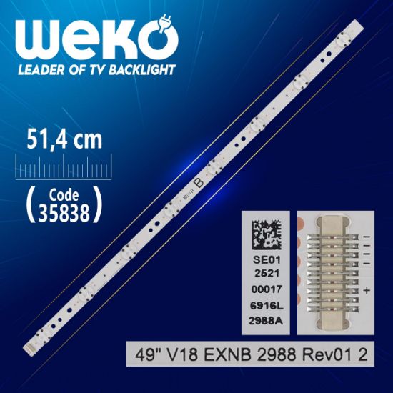 49 V18 EXNB 2988 REV01 2 -B- 51.4 CM 8 LEDLİ - (WK-1300) resmi