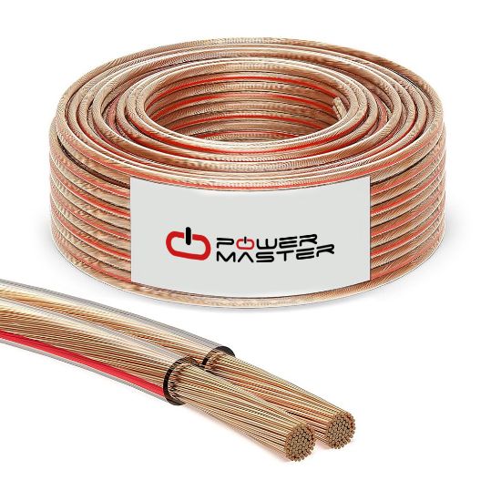 POWERMASTER 2X1.5 ŞEFFAF KODLU 100 METRE FULL BAKIR CU HOPARLÖR KABLOSU resmi