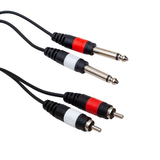 POWERMASTER PM-4285 2 RCA + 2  MONO GİTAR JACK 3 METRE ARA KABLO resmi