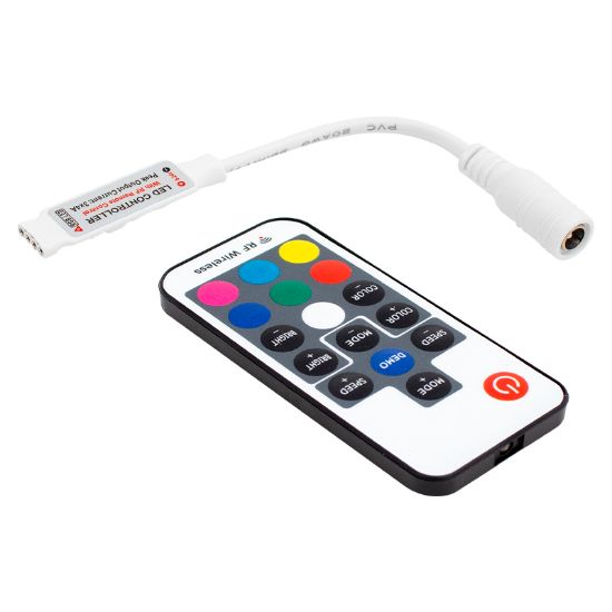 POWERMASTER 12 VOLT RF KÜÇÜK MODÜLLÜ UZAK MESAFE ALGILAMALI RGB LED KONTROL DEVRESİ resmi