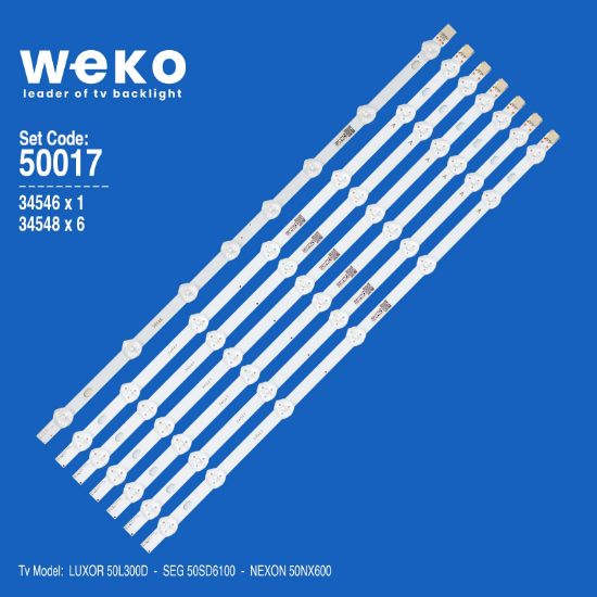 WKSET-5017 34546X1 34548X6 50DLED 7 ADET LED BAR resmi