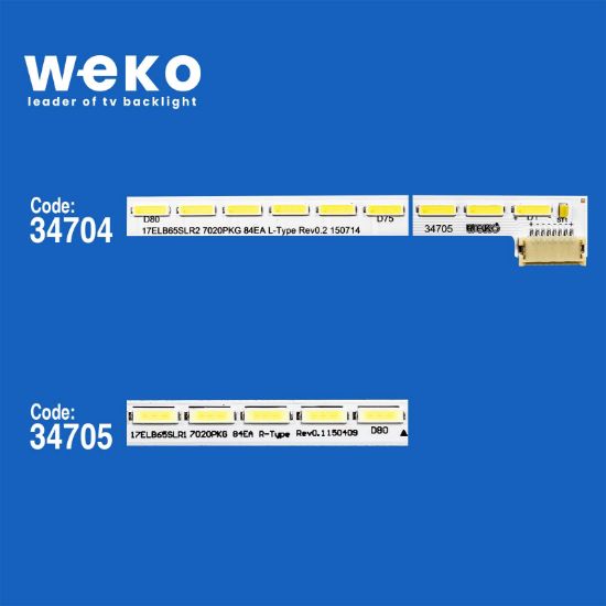 WKSET-5036 34704X1 34705X1 65INCH 17ELB65SLR0 7020PKG 84EA 2 ADET LED BAR (R TARAFI  SOKETSİZDİR) (84LED) resmi