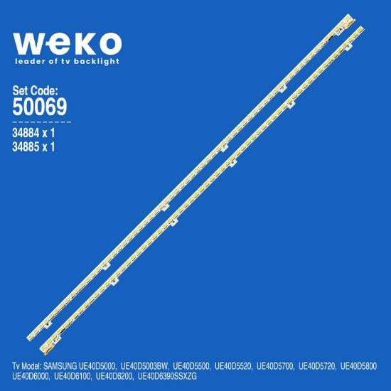 WKSET-5069 34884X1 34885X1 2011SVS40-FHD-5K6K  2 ADET LED BAR (62LED) resmi