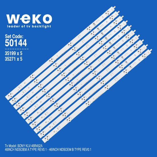 WKSET-5144 35199X5 35271X5 LG INNOTEK 46INCH NDSOEM 10 ADET LED BAR resmi