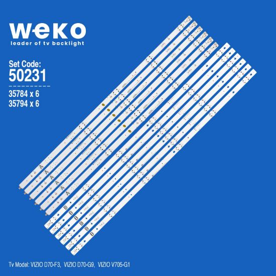WKSET-5231 35784X6 35794X6 LG INNOTEK FBC 70INCH_D_SERISE _ 66EA 12 ADET LED BAR resmi