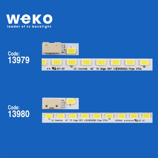 WKSET-5265 13979X2 13980X2 42 V5 EDGE FHD REV 0.1 4 ADET LED BAR (57LED) resmi