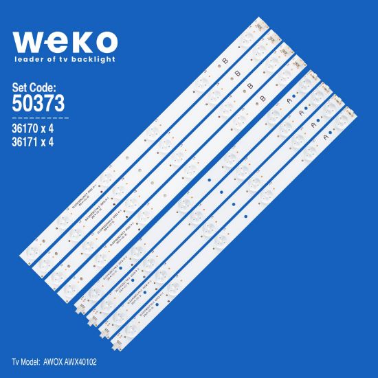 WKSET-5373 36170X4 36171X4 DLED40ZDCC4X12 0002.A 8 ADET LED BAR resmi