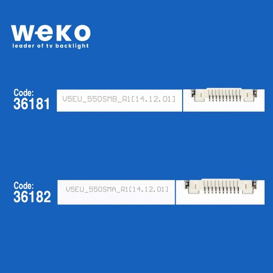 WKSET-5374 36181X1 36182X1 S_5N9_55_SFL 2 ADET LED BAR (88LED) resmi