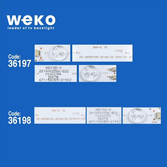 WKSET-5377 36197X6 36198X6 HK50D15 12 ADET LED BAR resmi