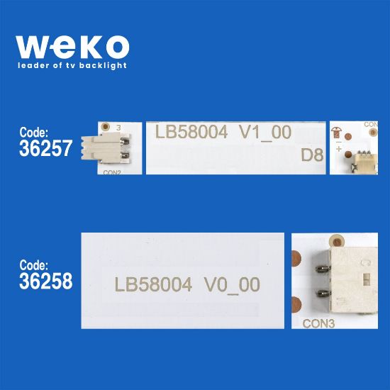 WKSET-5383 36257X8 36258X8 LB58004-V1 16 ADET LED BAR resmi