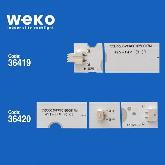 WKSET-5418 36419X6 36420X6 KJ55D13R/L-ZC21F-05 12 ADET LED BAR resmi