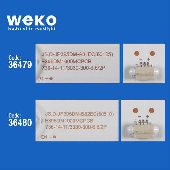 WKSET-5432 36479X2 36480X1 JS-D-JP395DM 3 ADET LED BAR resmi