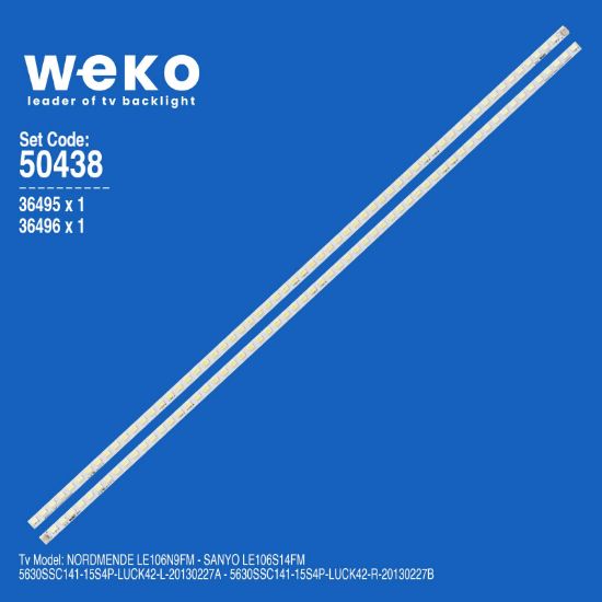 WKSET-5438 36495X1 36496X1 5630SSC141-15S4P-LUCK42 2 ADET LED BAR (60LED) resmi