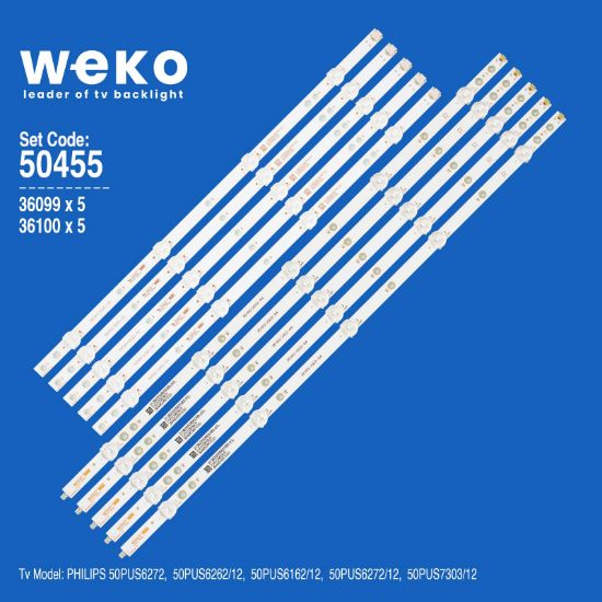 WKSET-5455 36099X5 36100X5 LB50086 V1_00 V0_00 10 ADET LED BAR resmi