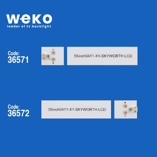 WKSET-5467 36571X4 36572X4 55inch0411-X1 SKYWORTH.LCD YAL13-00630300 8 ADET LED BAR resmi