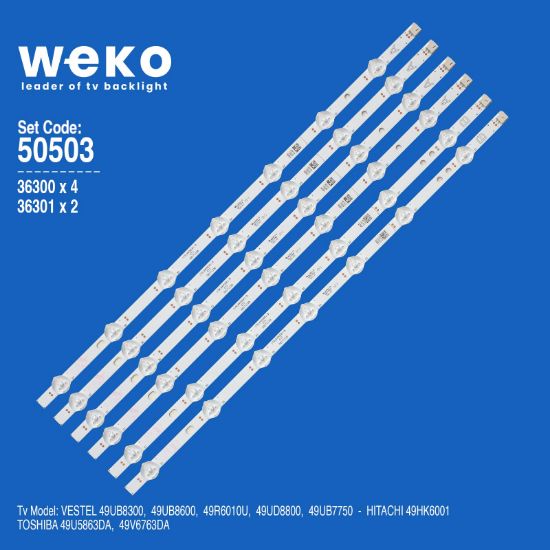 WKSET-5503 36300X4 36301X2 17DLB49UER1 6 ADET LED BAR (7LENS) resmi