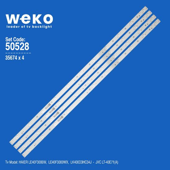 WKSET-5528 35674X4 LED40D11-ZC14-03(B) PN:30340011206 4 ADET LED BAR resmi