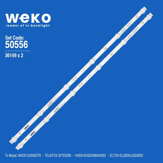 WKSET-5556 36149X2 KJ32D06-ZC22AG-09 303KJ320044 2 ADET LED BAR (6V6LED56,6CM) resmi