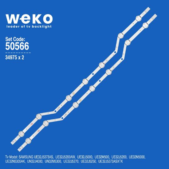 WKSET-5566 34975X2 V5DN-320SM1-R2 2 ADET LED BAR (7LED) resmi