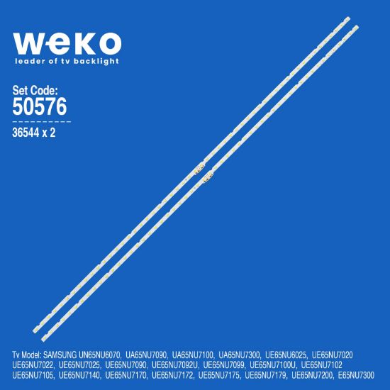 WKSET-5576 36544X2 AOT_65_NU7100F 2 ADET LED BAR (54LED) resmi